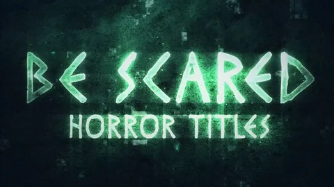 BeScared Horror Title Stock After Effects