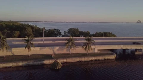 Beside Bridge Stock Footage 82595035