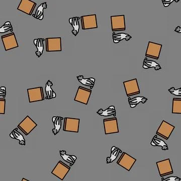 Beside preposition english vector seamless pattern Illustrazione stock
