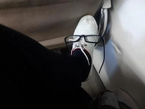 Bespectacled shoes Foto stock