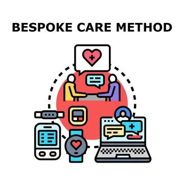 Bespoke care method for health management plan Stock Illustration