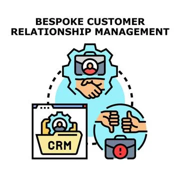 Bespoke customer relationship management system evolution cycle Stock Illustration