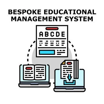Bespoke educational management system for learning and assessment イラスト素材