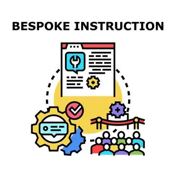 Bespoke instruction developing unique learning and support solutions イラスト素材