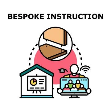 Bespoke instruction in various learning methods Ilustración de archivo