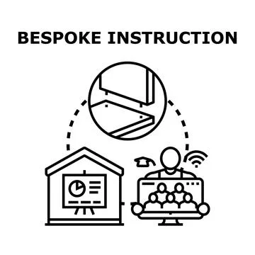 Bespoke instruction in various learning methods Ilustración de archivo