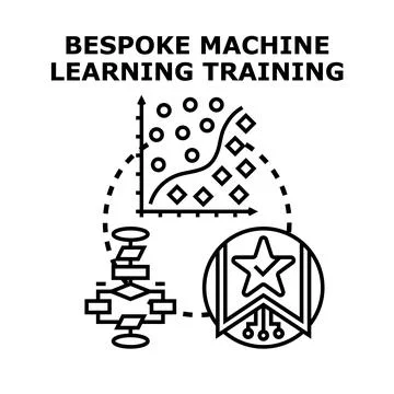 Bespoke machine learning training and education concept Stock-Illustration