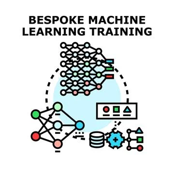Bespoke machine learning training vector concept illustration 스톡 일러스트