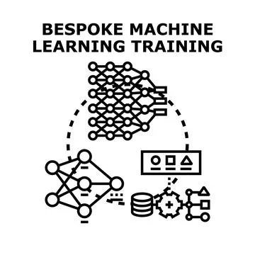 Bespoke machine learning training vector concept illustration Stock Illustration