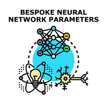 Bespoke neural network parameters for artificial intelligence Stockillustratie