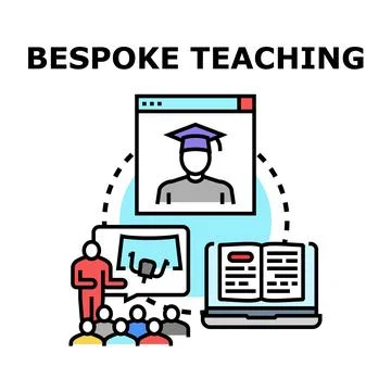 Bespoke personalized teaching and education program concept Stock Illustration