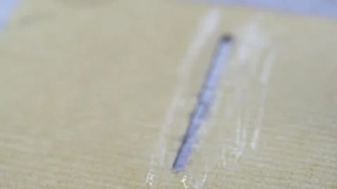 Bespoke Shoemaker Gluing Leather Upper Pieces With A French Hammer Stock Footage 266139265