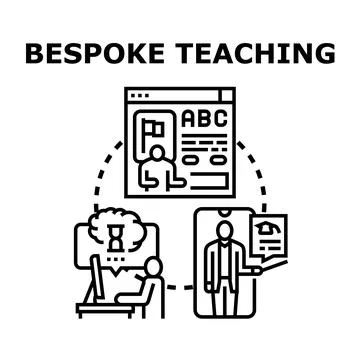 Bespoke teaching concept for personalized education and learning 스톡 일러스트