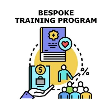 Bespoke training program development and personalized education 库存插图