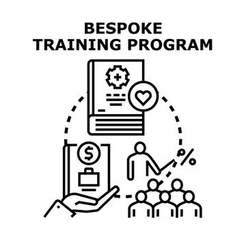 Bespoke training program development and personalized education Stock Illustration