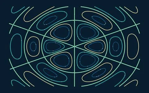 Bessel Wave Nodal Contour Background Stock-Illustration