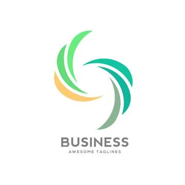 Best Abstract flow logo template. Round shape and infinity loop symbol, Stock Illustration