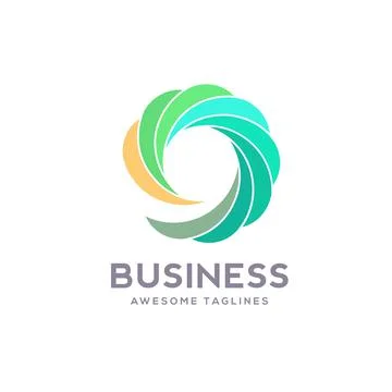 Best Abstract flow logo template. Round shape and infinity loop symbol, 스톡 일러스트
