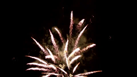 Best amazing beautiful color exploding fireworks a background night sky. 4K. Stock Footage 295885552