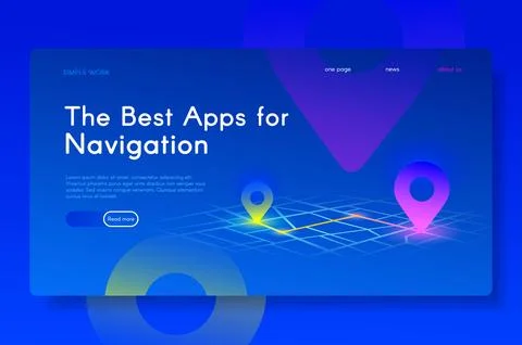 The best Apps for Navigation. Modern isometric. Stock Illustration