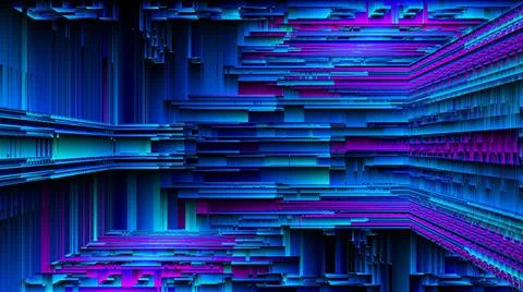 Best background. Connection of digital data and big data concept. 3D Art. Stock Illustration