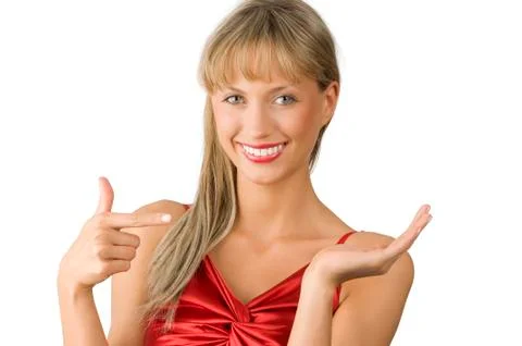 The best blond presenter Stock Photos