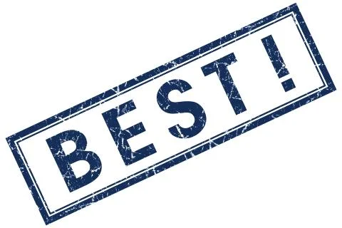 Best! blue square stamp Illustration