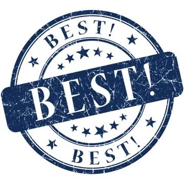 Best! blue stamp Illustration