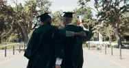Best Buds Walking The Path To Success Together. 4K Video Footage Of A Group Of Stock Footage