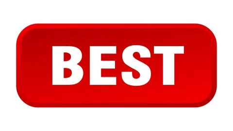 Best button. best square 3d push button Illustrazione stock