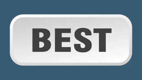 Best button. best square 3d push button Illustrazione stock