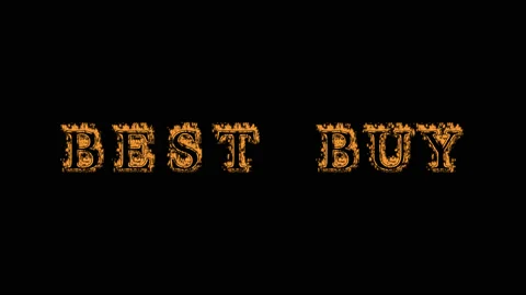 Best buy fire text effect black background 스톡 동영상 136245596