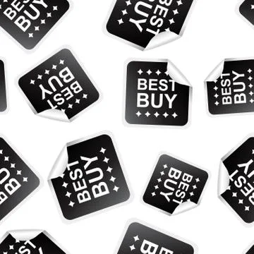 Best buy sticker seamless pattern background icon. Business flat vector illus Stock Illustration
