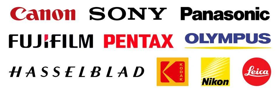 Best Camera Brands Logos Stock Illustration