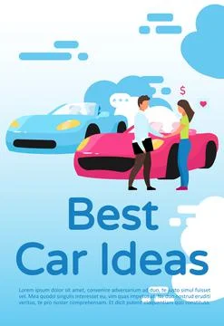 Best car ideas poster vector template Stock Illustration