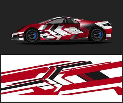 Best car wrap with Vector 3m vinyl wrap and Vector car mockups Stock-Illustration