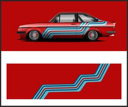 Best car wrap with Vector 3m vinyl wrap and Vector car mockups Stock-Illustration