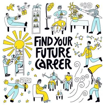 Best Careers for the future Stock Illustration