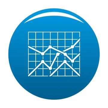 Best chart icon blue Stock Illustration