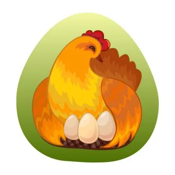 Best chicken egg design Stock Illustration