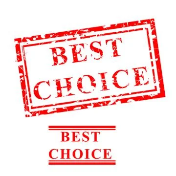 Best Choice, 2 style Scratch Red Rubber Stamp Stock Illustration