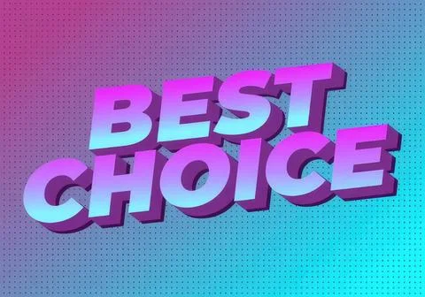 Best choice 3d text in vibrant colors on dotted background Stock Illustration