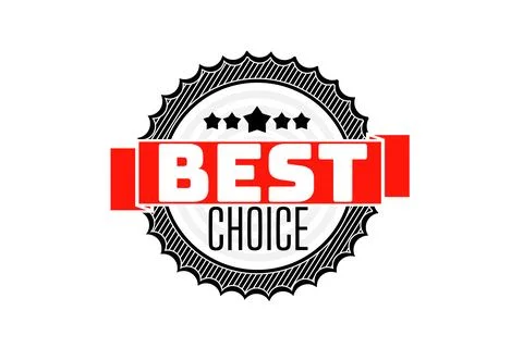 Best choice badge. Vector label isolated on white background Stock-Illustration