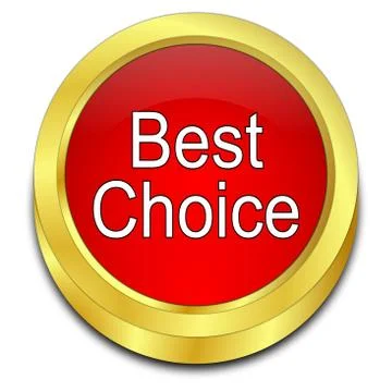 Best Choice button - 3D illustration Stock Illustration