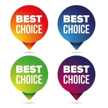 Best Choice button tag Stock Illustration