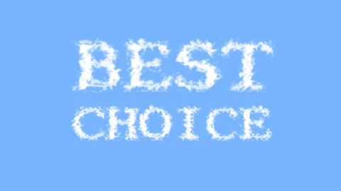 Best Choice cloud text effect sky isolated background Stock Footage 139638995
