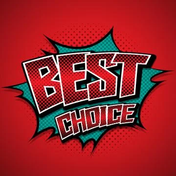 Best choice. comic speech bubble Stock Illustration