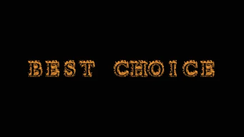 Best Choice fire text effect black background Stock Footage 136246067
