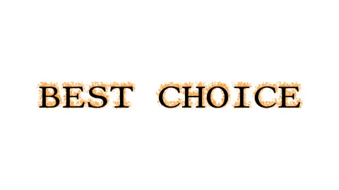 Best Choice fire text effect white isolated background Stock Footage 138072110