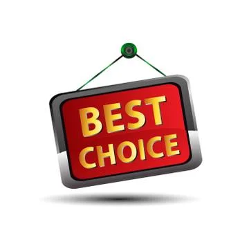 Best choice icon label Stock Illustration